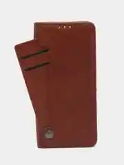 Коричневый чехол книжка с картхолдером на Tecno Spark 10 и Tecno Spark 10C (Текно Спарк 10/Спарк 10Ц)
