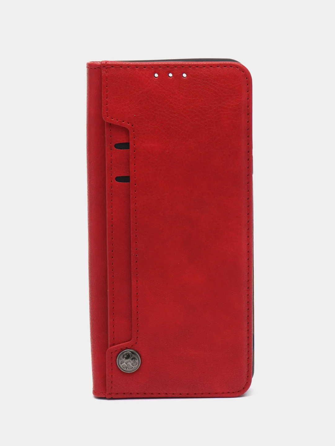 Красный чехол книжка с картхолдером на Tecno Spark 10 и Tecno Spark 10C (Текно Спарк 10/Спарк 10Ц)
