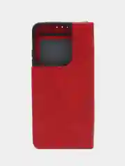 Красный чехол книжка с картхолдером на Tecno Spark 10 и Tecno Spark 10C (Текно Спарк 10/Спарк 10Ц)