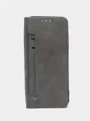 Серый чехол книжка с картхолдером на Tecno Spark 10 и Tecno Spark 10C (Текно Спарк 10/Спарк 10Ц)