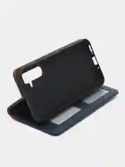 Темно-синий чехол книжка с картхолдером на Samsung Galaxy A54 (Самсунг Галакси А54)