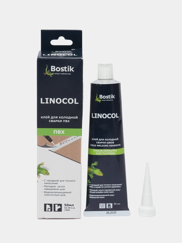 Клей Linocol для холодной сварки швов бытовых ПВХ покрытий Bostik, 50 мл