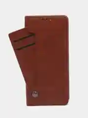 Коричневый чехол книжка с картхолдером на Xiaomi Redmi Note 12 4G (Сяоми Редми Нот 12 4G)