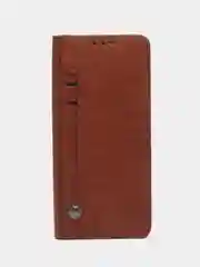Коричневый чехол книжка с картхолдером на Xiaomi Redmi Note 12 4G (Сяоми Редми Нот 12 4G)