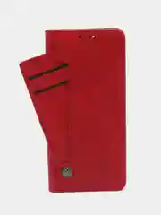 Красный чехол книжка с картхолдером на Xiaomi Redmi Note 12 4G (Сяоми Редми Нот 12 4G)