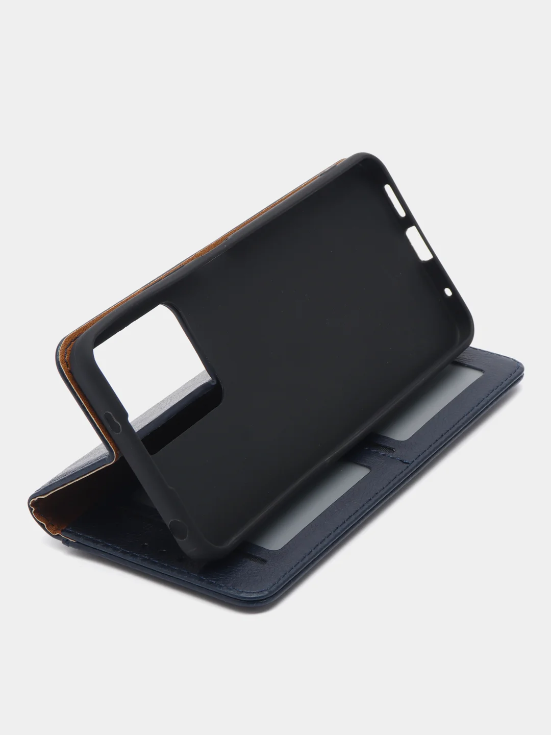 Серый чехол книжка с картхолдером на Xiaomi Redmi Note 12 4G (Сяоми Редми Нот 12 4G)