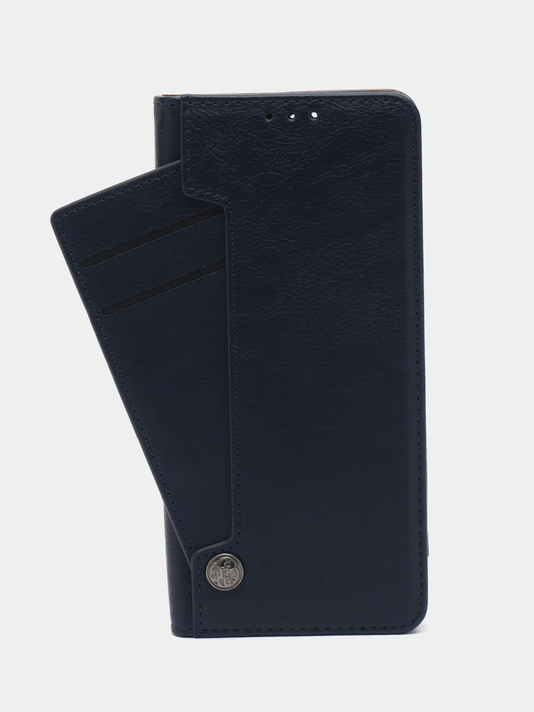 Серый чехол книжка с картхолдером на Xiaomi Redmi Note 12 4G (Сяоми Редми Нот 12 4G)