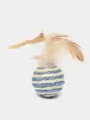 Прозрачный игрушки когтеточка для кошки с перьями