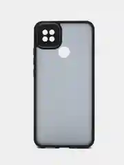 Черный чехол матовый для Xiaomi Redmi 9C, пластиковый, полупрозрачный, с глянцевой рамкой