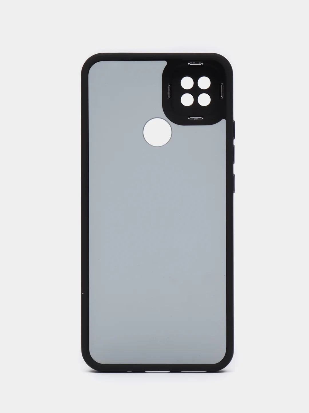 Черный чехол матовый для Xiaomi Redmi 9C, пластиковый, полупрозрачный, с глянцевой рамкой