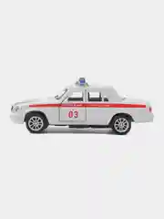 Белый металлическая коллекционная машинка ГАЗ Волга 31105