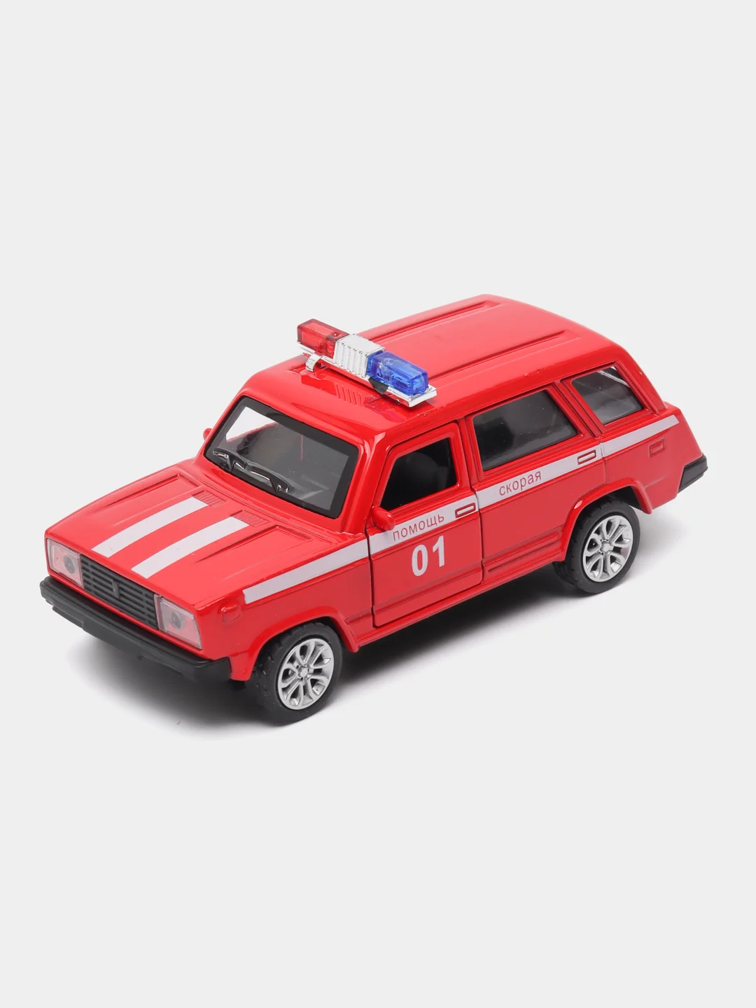 Красный металлическая коллекционная машинка LADA (ВАЗ) 2104
