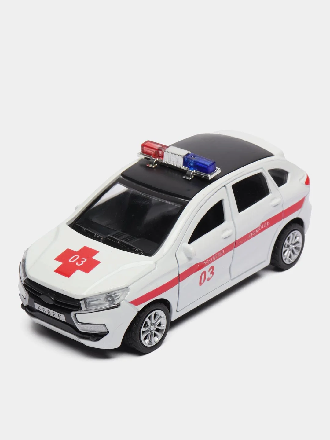 Белый металлическая коллекционная машинка LADA XRAY