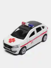 Белый металлическая коллекционная машинка LADA XRAY
