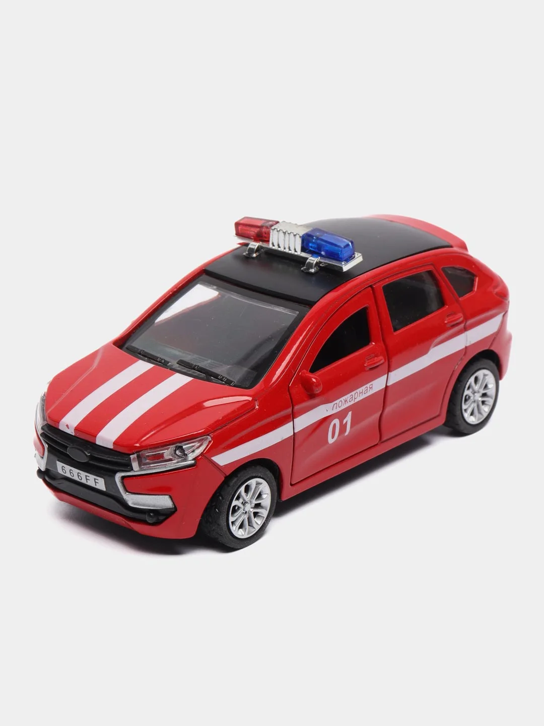 Красный металлическая коллекционная машинка LADA XRAY