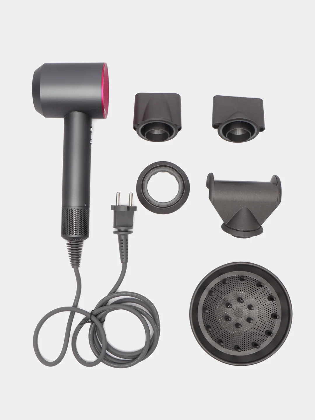 Фуксия фен для укладки и сушки волос Super Hair Dryer Lite 5 в 1, 3 режима воздушного потока