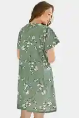 Зеленый халат-рубашка женская домашняя