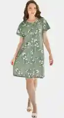 Зеленый халат-рубашка женская домашняя