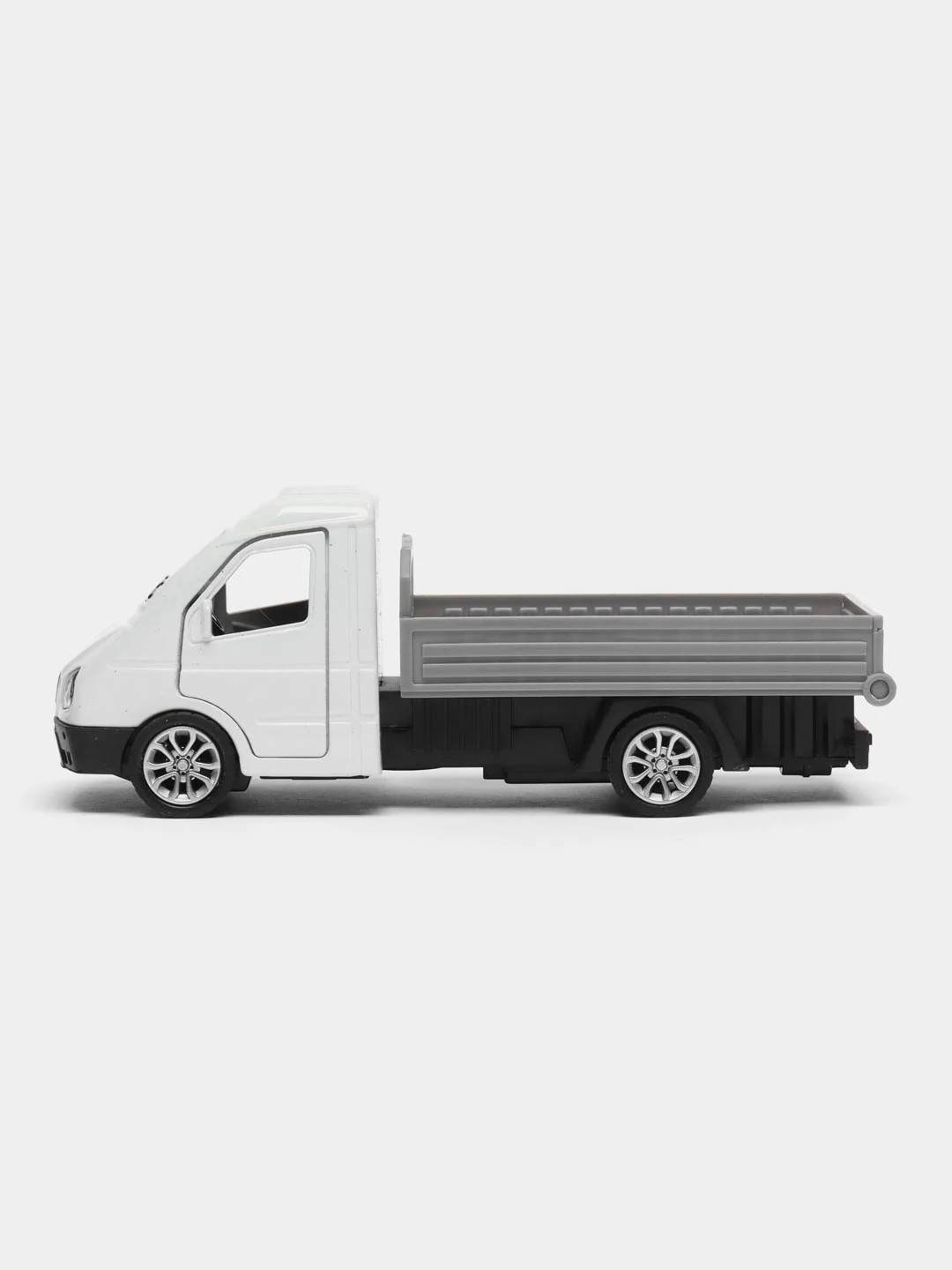 Белый металлическая  машинка ГАЗель грузовая бортовой