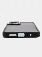 Угольный чехол матовый для Redmi Note 12S, пластиковый, полупрозрачный, с глянцевой рамкой