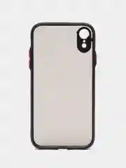 Черный apple iPhone XR чехол матовый с цветными кнопками