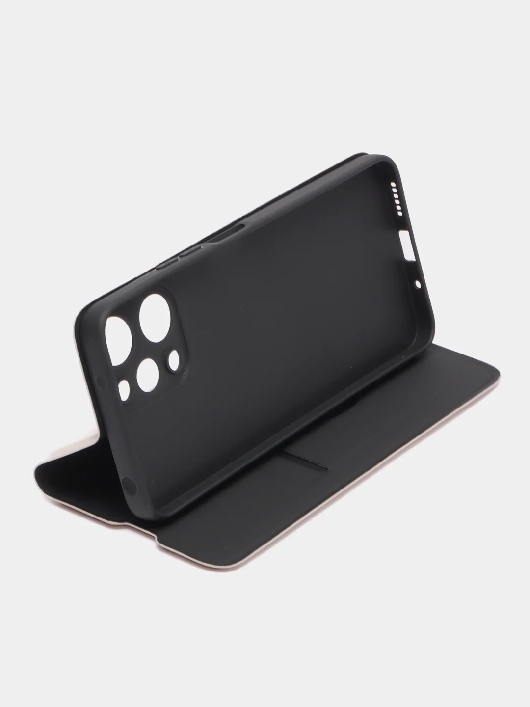 Бежевый чехол-книжка для Xiaomi Redmi 12 A1 Plus A2+ Poco C51 12C Note 9S 9 Pro 9 Pro Max 12S 12