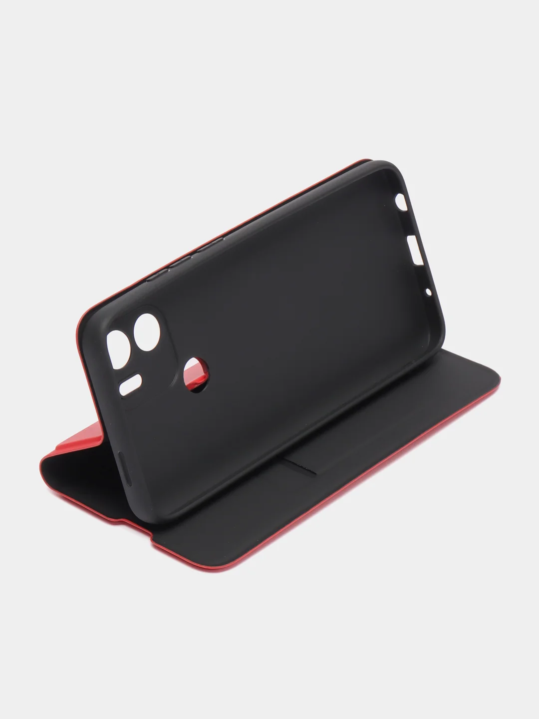 Красный чехол-книжка для Xiaomi Redmi 12 A1 Plus A2+ Poco C51 12C Note 9S 9 Pro 9 Pro Max 12S 12