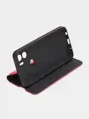 Красный чехол-книжка для Xiaomi Redmi 12 A1 Plus A2+ Poco C51 12C Note 9S 9 Pro 9 Pro Max 12S 12
