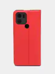 Красный чехол-книжка для Xiaomi Redmi 12 A1 Plus A2+ Poco C51 12C Note 9S 9 Pro 9 Pro Max 12S 12