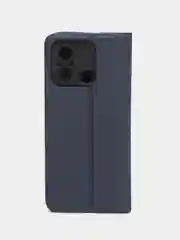 Темно-синий чехол-книжка для Xiaomi Redmi 12 A1 Plus A2+ Poco C51 12C Note 9S 9 Pro 9 Pro Max 12S 12