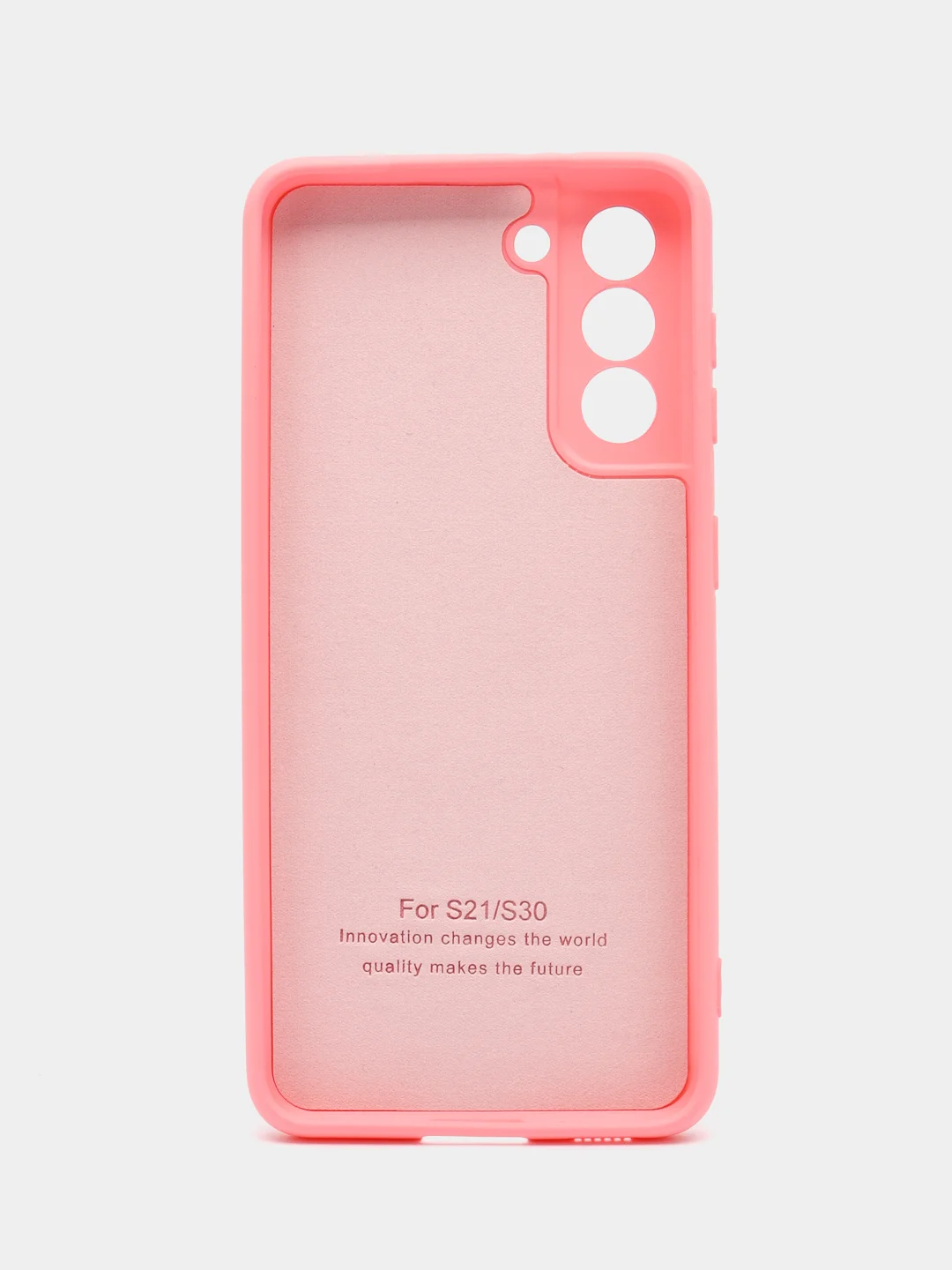 Розовый чехол силиконовый для Samsung Galaxy S21, Самсунг Галакси С21