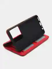 Красный чехол книжка с картхолдером на Tecno Camon 20 и Tecno Camon 20 Pro (Текно Камон 20/20 Про)