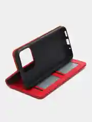Коричневый чехол книжка с картхолдером на Xiaomi Redmi 12C (Сяоми Редми 12Ц)