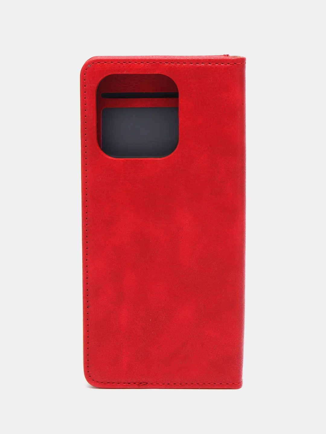 Коричневый чехол книжка с картхолдером на Xiaomi Redmi 12C (Сяоми Редми 12Ц)