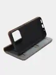 Серый чехол книжка с картхолдером на Xiaomi Redmi 12C (Сяоми Редми 12Ц)