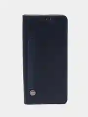 Темно-синий чехол книжка с картхолдером на Tecno Spark 10 Pro (Текно Спарк 10 Про)