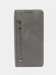 Серый чехол книжка с картхолдером на Samsung Galaxy A54 (Самсунг Галакси А54)