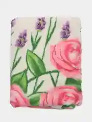 Розовый полотенце кухонное микрофибра круглое "Цветы", д.30 см