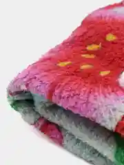 Зеленый полотенце кухонное матрешка из микрофибры "Цветы"