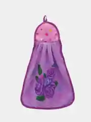 Лавандовый полотенце кухонное матрешка из микрофибры "Цветы"
