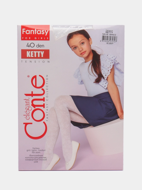 Колготки детские (Conte) с цветочным рисунком 40ден Ketty