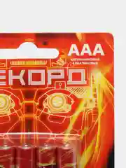 РЕКОРД, алкалиновые батарейки, в блистерной упаковке, LR03, BP10, ААА, 10 шт