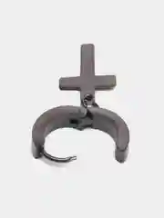 Черный серьги кресты бижутерия, висячие, унисекс, крестики