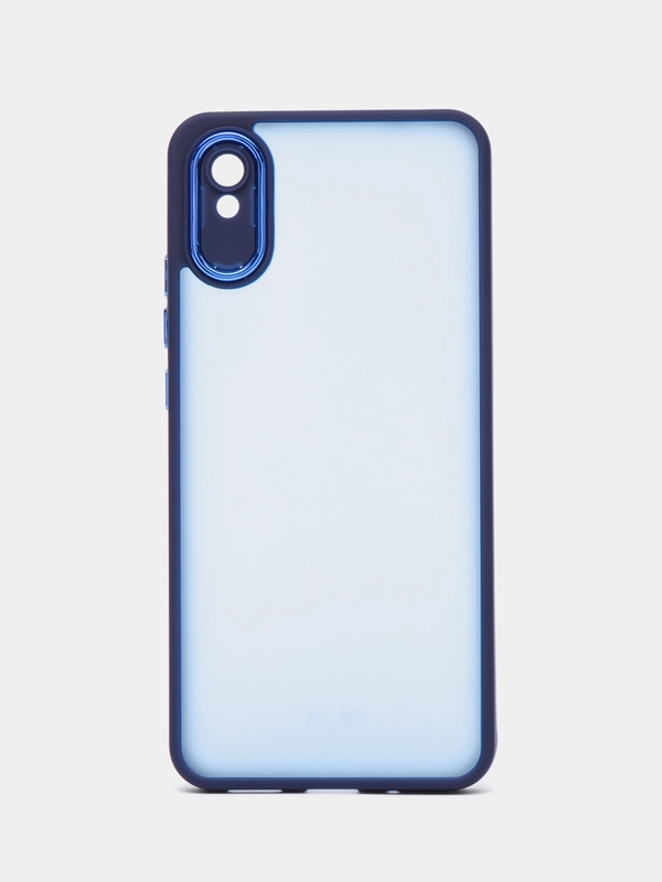 Чехол матовый для Xiaomi Redmi 9A, пластиковый, полупрозрачный, с глянцевой рамкой