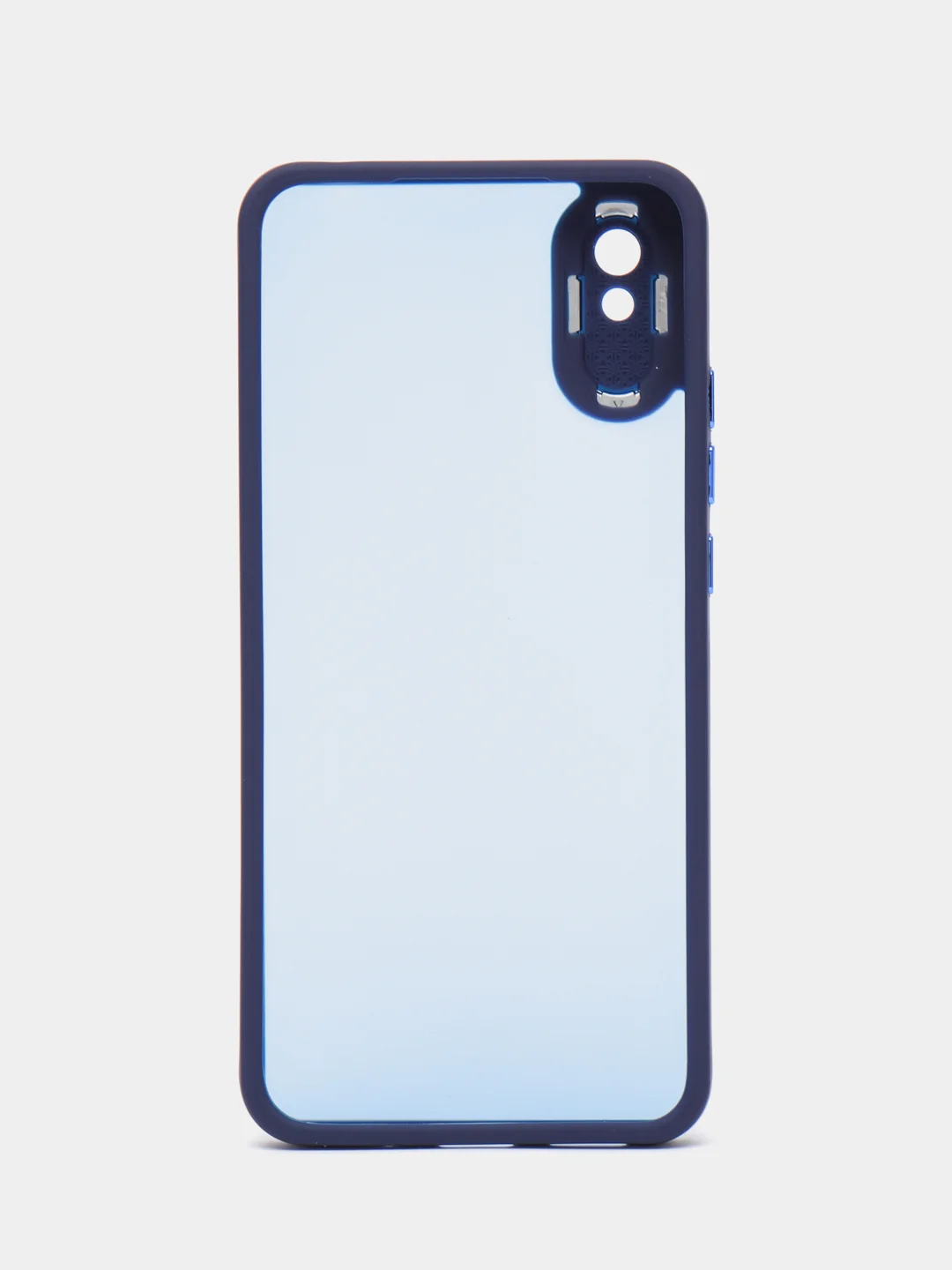 Бордовый чехол матовый для Xiaomi Redmi 9A, пластиковый, полупрозрачный, с глянцевой рамкой