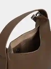 Приглушённый хаки сумка тоут женская из натуральной кожи