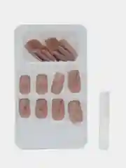 Бронзовый накладные ногти с дизайном, 24 штуки + клей