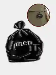 Значок, брошь, пин металлический "Мусорный пакет Men" на рюкзак, одежду , портфель, сумку