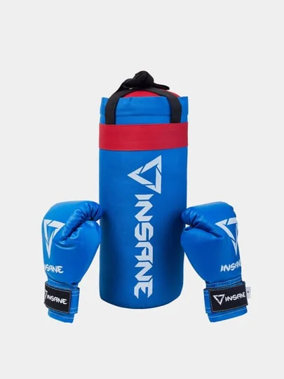 Синий набор для бокса INSANE FIGHT, синий, 39х16 см, 1,7 кг, 4 oz
