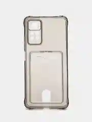 Угольный чехол Redmi Note 11 Pro / Note 12 Pro 4G Нот 11 Про прозрачный с карманом для карты